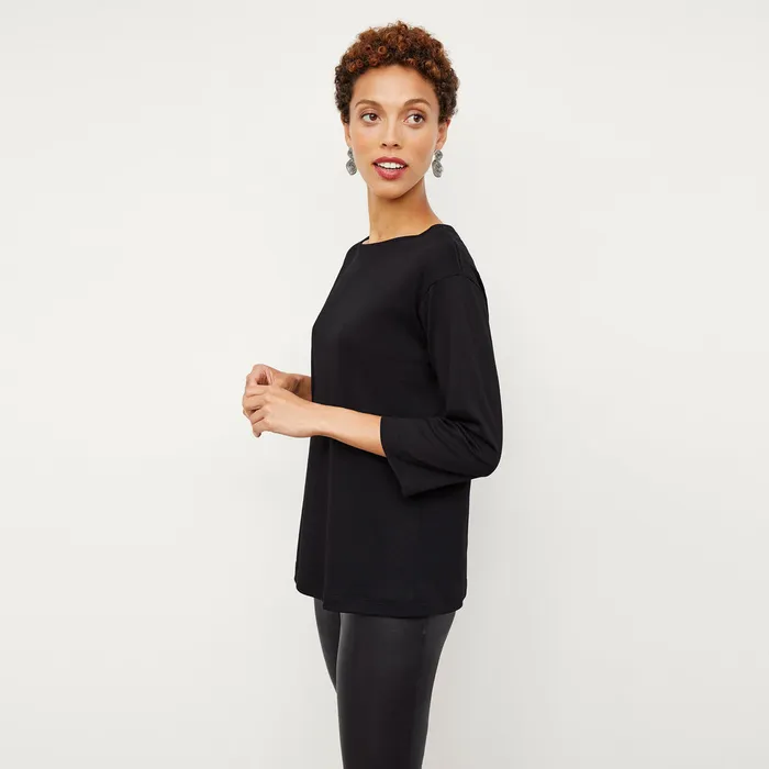 TShirts The Owen TShirt 8211 Organic Pima Cotton Black M M LaFleur Women