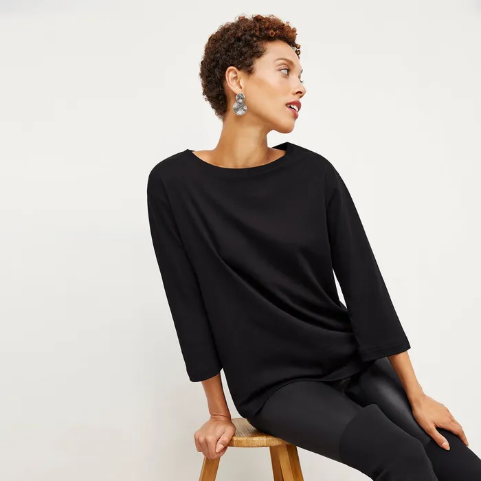 TShirts The Owen TShirt 8211 Organic Pima Cotton Black M M LaFleur Women