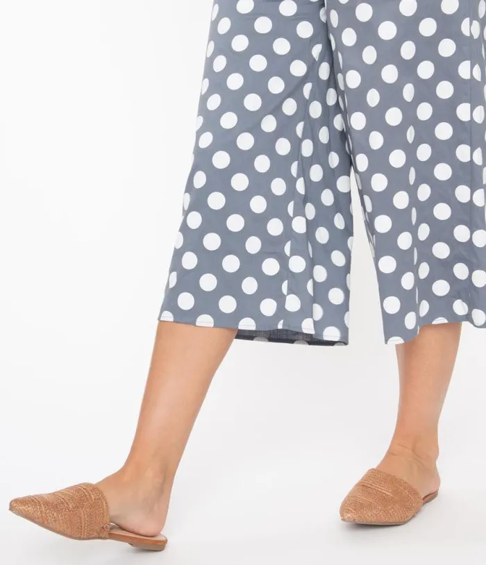 Tan Woven Straw Slip On Mules Shoes Unique Vintage Flats
