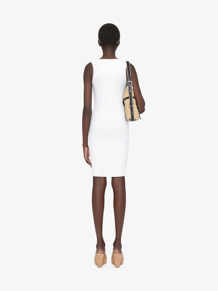 Tank Dress In Cotton With 4g Detail White Women Givenchy Dresses