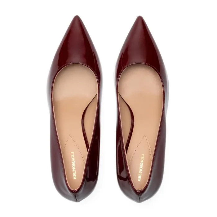 Tara Bordeaux Patent Pump Women Bruno Magli Heels