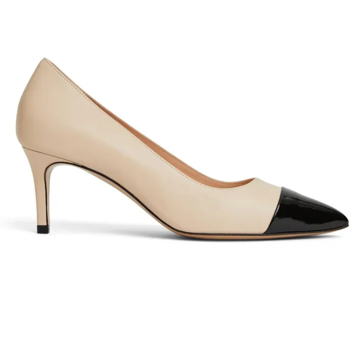 TARA Pump CREAMBLACK PATENT Women Bruno Magli Evening