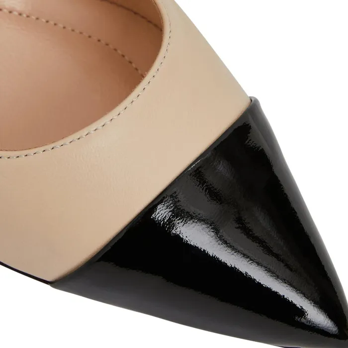 TARA Pump CREAMBLACK PATENT Women Bruno Magli Evening
