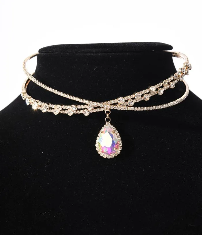 Teardrop Crystal Choker Accessories Unique Vintage Necklaces