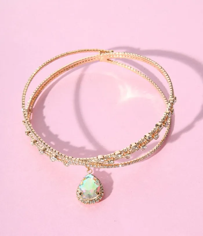 Teardrop Crystal Choker Accessories Unique Vintage Necklaces