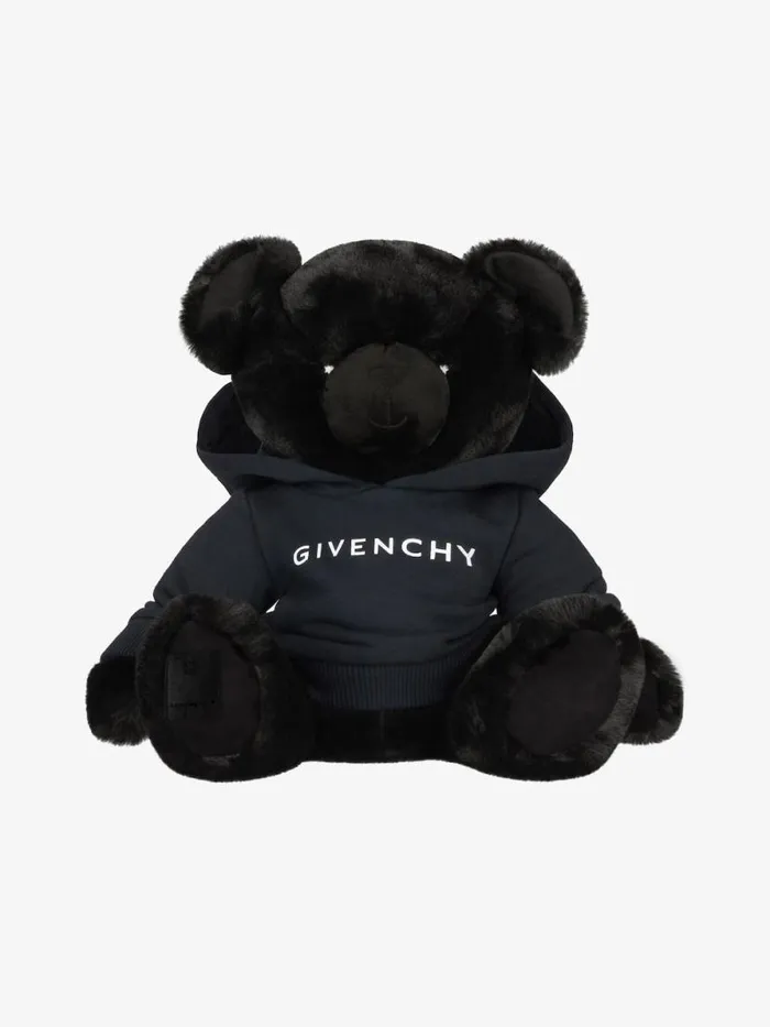 Teddy Bear In Faux Fur Black Kids Givenchy