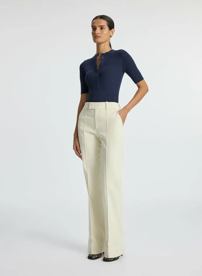 Tees and Tanks Women ALC Fisher Fine Cotton Knit Top Navy Tees and Tanks Women ALC Fisher Fine Cotton Knit Top Navy
