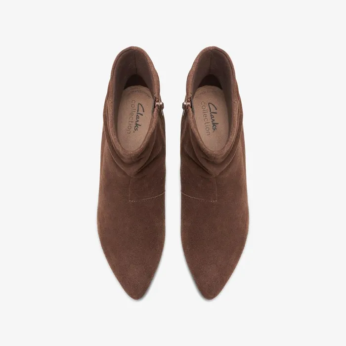 Teresa Skip Taupe Suede Women Clarks Boots and Booties
