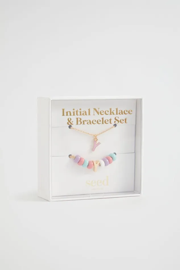 The AZ Of Initials Girl Seed Heritage Initial Jewellery Set Y