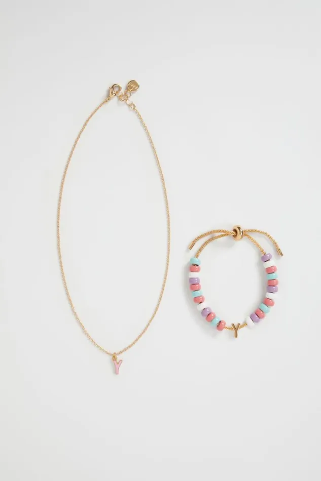 The AZ Of Initials Girl Seed Heritage Initial Jewellery Set Y