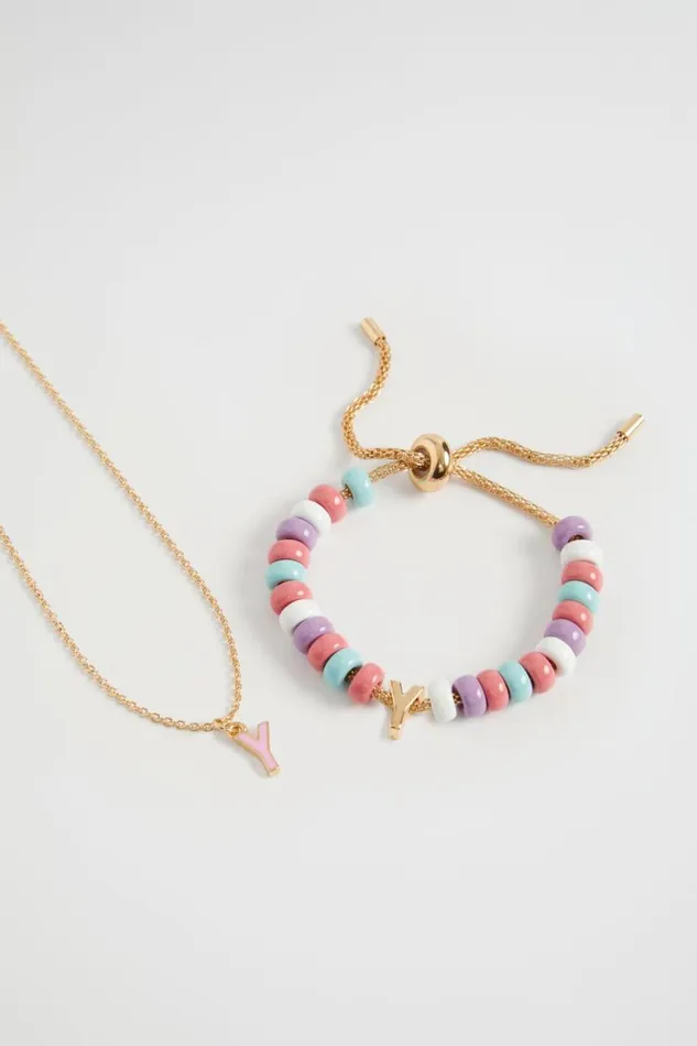 The AZ Of Initials Girl Seed Heritage Initial Jewellery Set Y