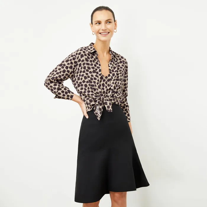 The Tatum Top 8211 Washable Silk Sahara Print Women Tops M M LaFleur