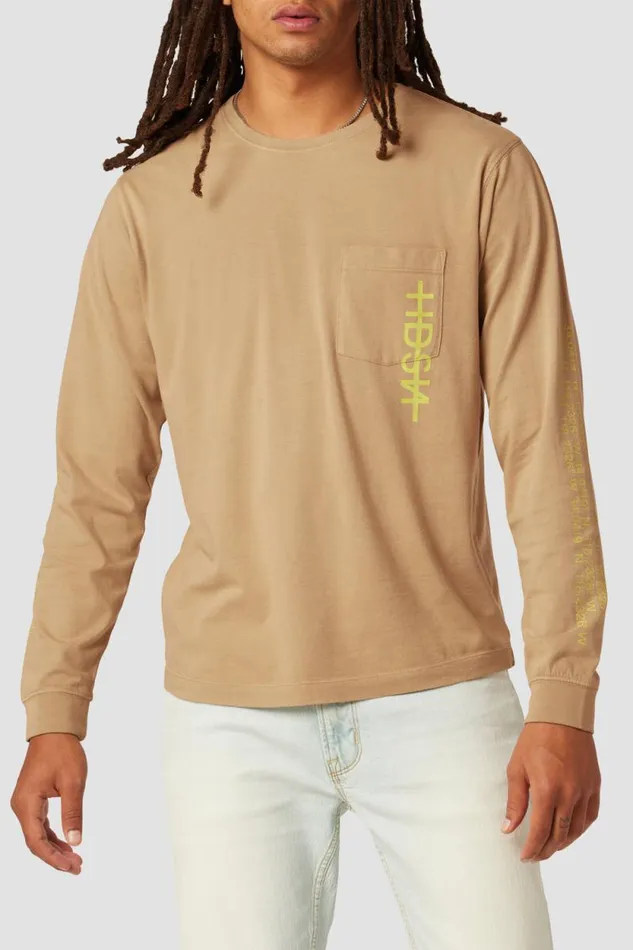 Tops and Sweaters Men Hudson Jeans Long Sleeve Tee Dusty Pink
