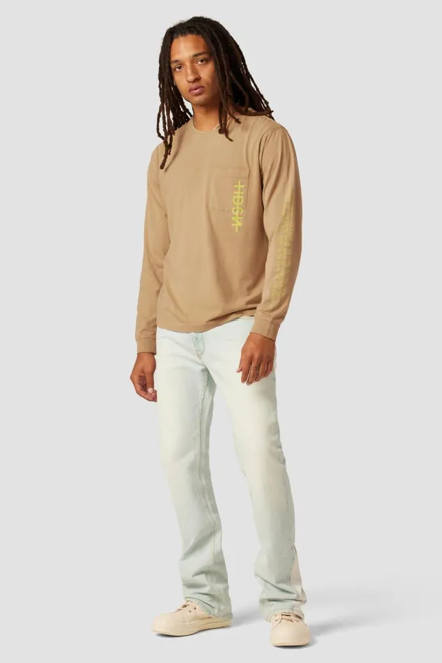 Tops and Sweaters Men Hudson Jeans Long Sleeve Tee Dusty Pink Tops and Sweaters Men Hudson Jeans Long Sleeve Tee Dusty Pink