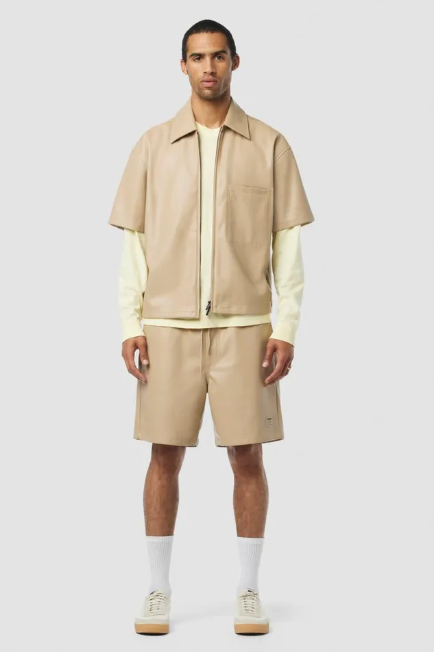 Tops and Sweaters Men Hudson Jeans Short Sleeve Zip Shirt Sandy Tops and Sweaters Men Hudson Jeans Short Sleeve Zip Shirt Sandy