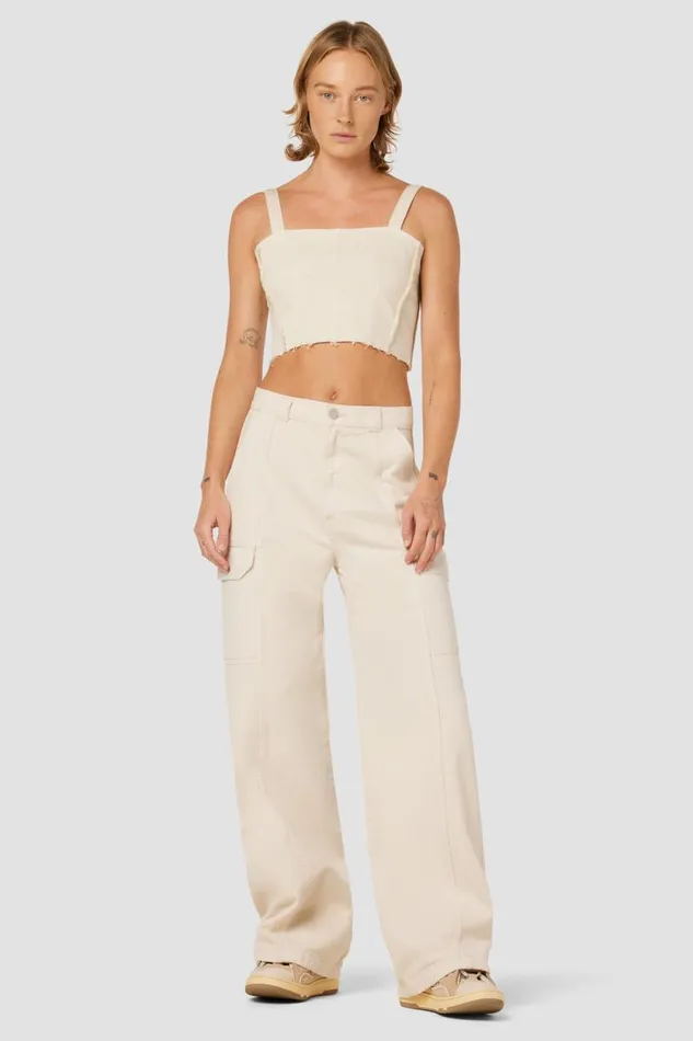 Tops and Sweaters Women Hudson Jeans Corset Top Ecru Tops and Sweaters Women Hudson Jeans Corset Top Ecru