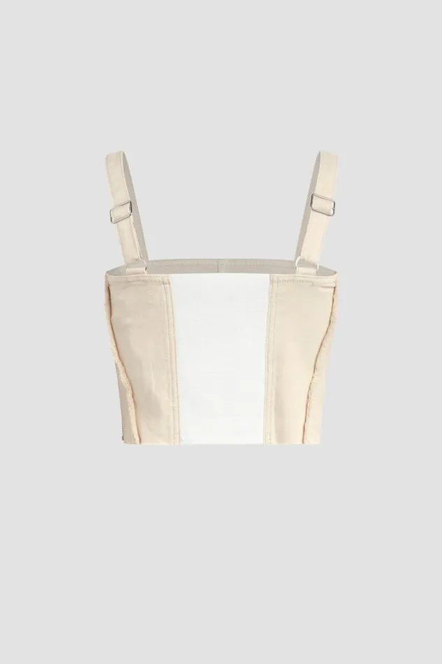 Tops and Sweaters Women Hudson Jeans Corset Top Ecru Tops and Sweaters Women Hudson Jeans Corset Top Ecru