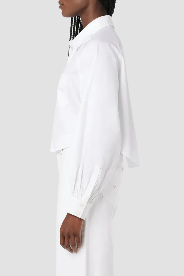 Tops and Sweaters Women Hudson Jeans Raglan Balloon Sleeve Button Down Shirt White Tops and Sweaters Women Hudson Jeans Raglan Balloon Sleeve Button Down Shirt White