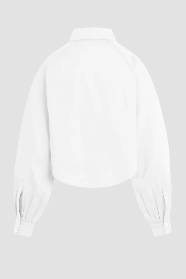 Tops and Sweaters Women Hudson Jeans Raglan Balloon Sleeve Button Down Shirt White Tops and Sweaters Women Hudson Jeans Raglan Balloon Sleeve Button Down Shirt White