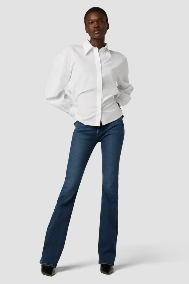 Tops and Sweaters Women Hudson Jeans Wrap Poplin Top White Tops and Sweaters Women Hudson Jeans Wrap Poplin Top White