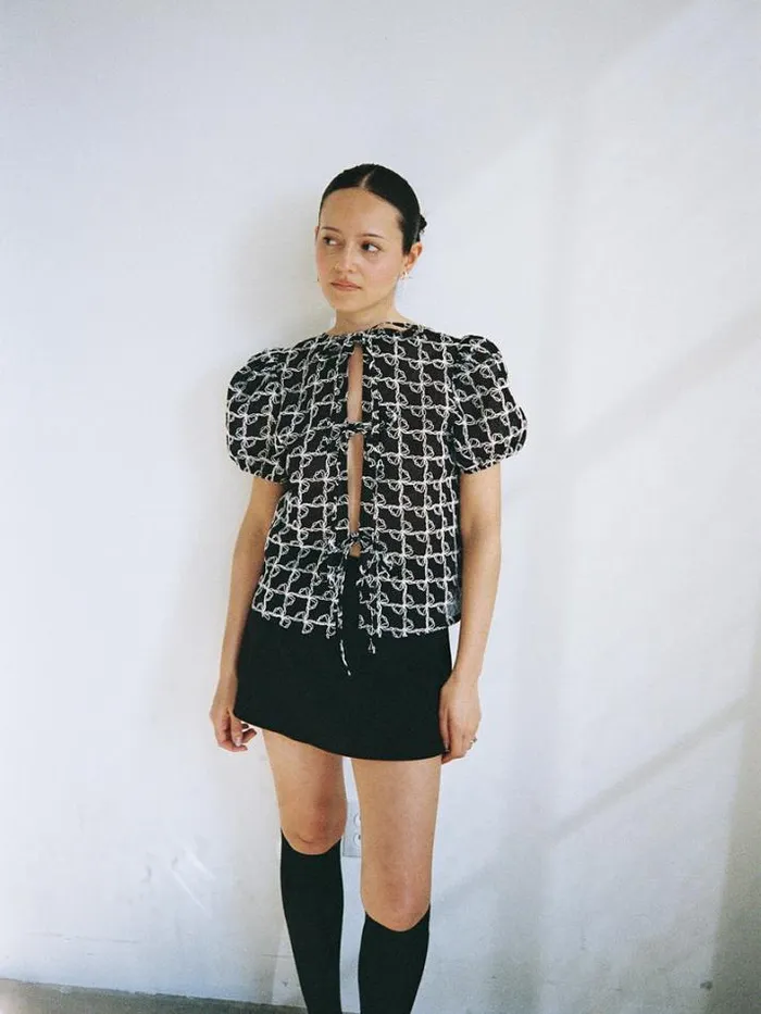 Tops Shop Lisa Says Gah Petra Bow Blouse