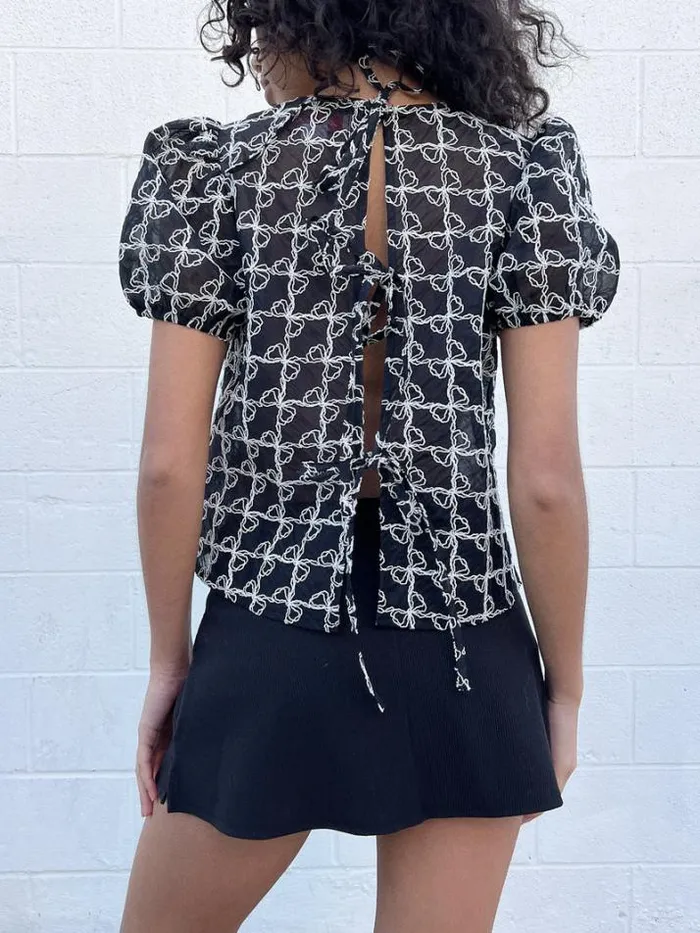 Tops Shop Lisa Says Gah Petra Bow Blouse
