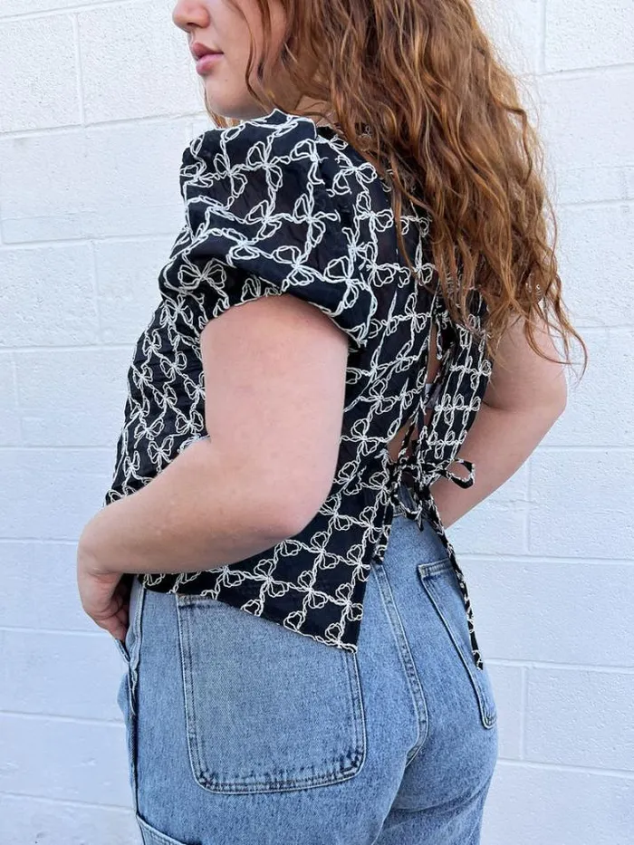 Tops Shop Lisa Says Gah Petra Bow Blouse