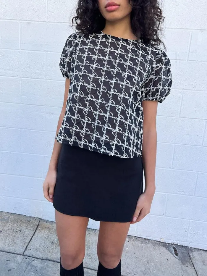 Tops Shop Lisa Says Gah Petra Bow Blouse