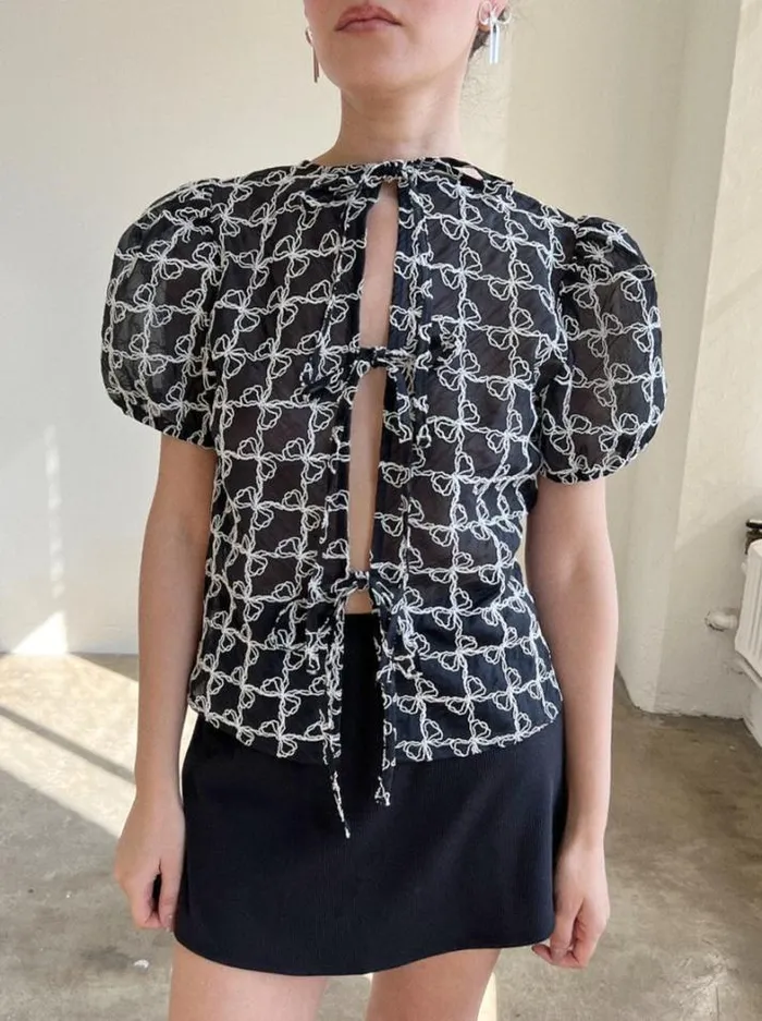 Tops Shop Lisa Says Gah Petra Bow Blouse