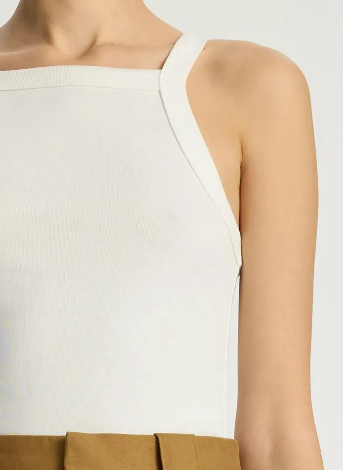 Tops Women ALC Hannah Cotton Rib Tank White Tops Women ALC Hannah Cotton Rib Tank White