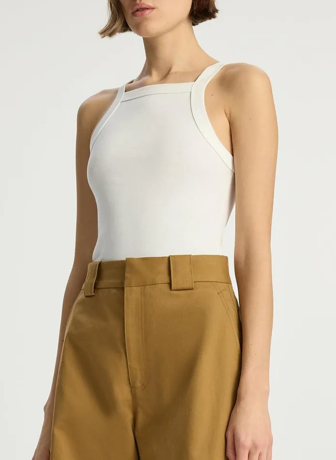 Tops Women ALC Hannah Cotton Rib Tank White Tops Women ALC Hannah Cotton Rib Tank White