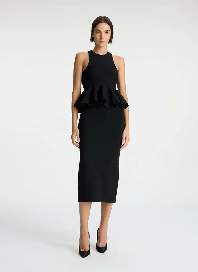 Tops Women ALC Talia Peplum Knit Top Black