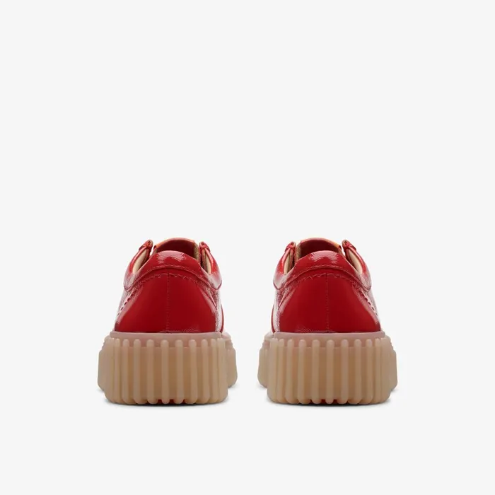 Torhill Bee Red Patent Women Clarks Platforms