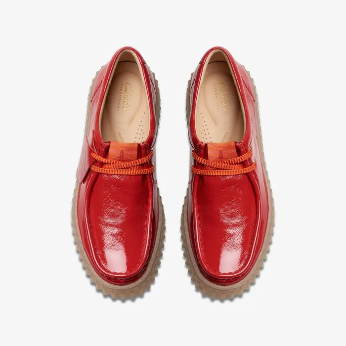 Torhill Bee Red Patent Women Clarks Platforms