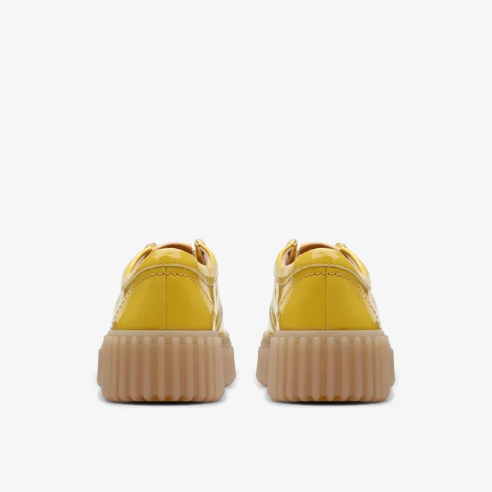 Torhill Bee Yellow Patent Women Clarks Platforms