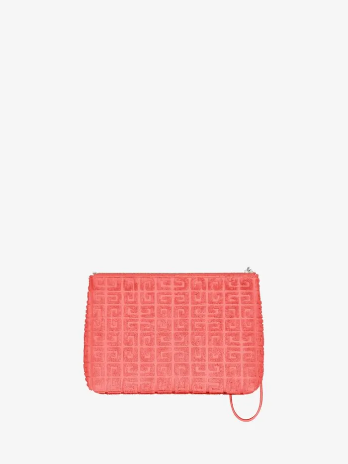 Travel Pouch In 4g Cotton Towelling Coral Women Givenchy Wallets and Card Holders