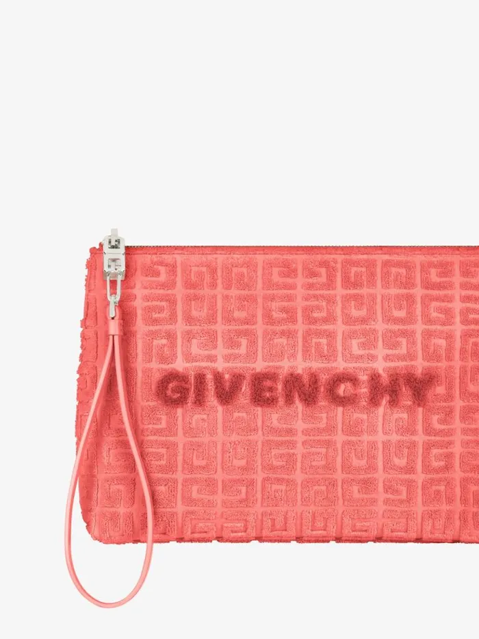Travel Pouch In 4g Cotton Towelling Coral Women Givenchy Wallets and Card Holders