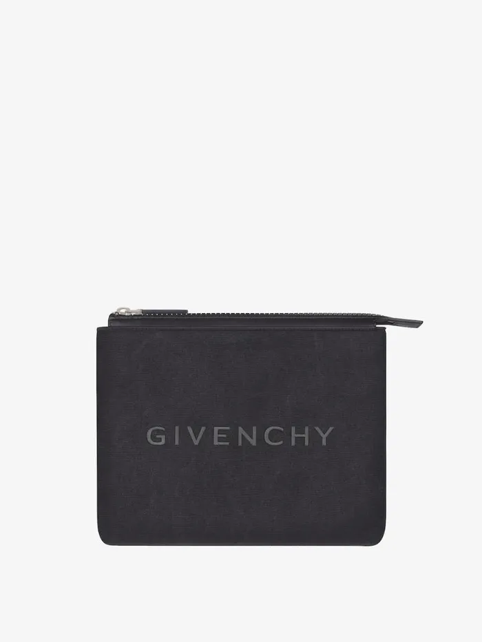 Travel Pouch In Canvas Black Men Givenchy Wallets and Card Holders