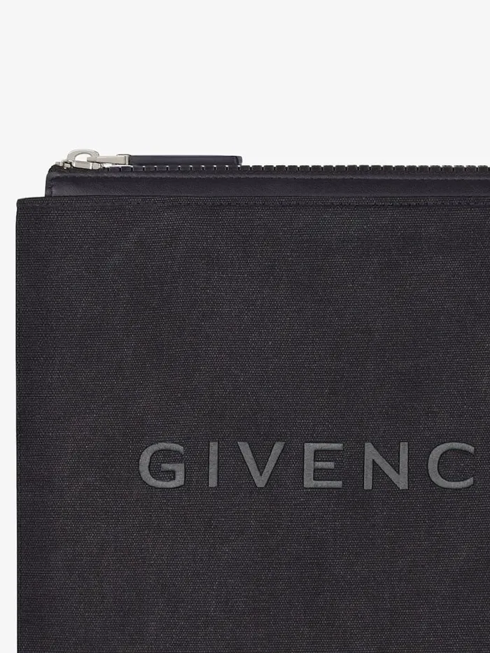 Travel Pouch In Canvas Black Men Givenchy Wallets and Card Holders