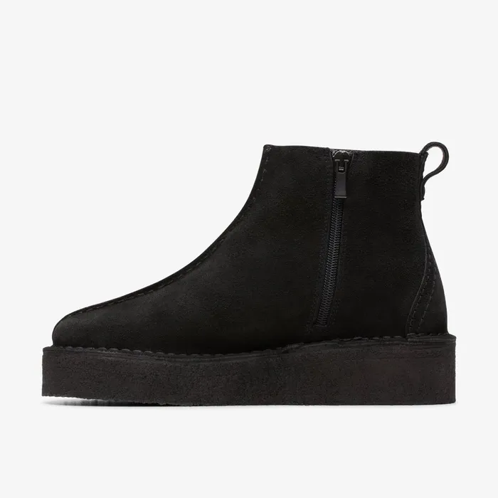 Trek Wedge Boot Black Suede Women Clarks Boots and Booties