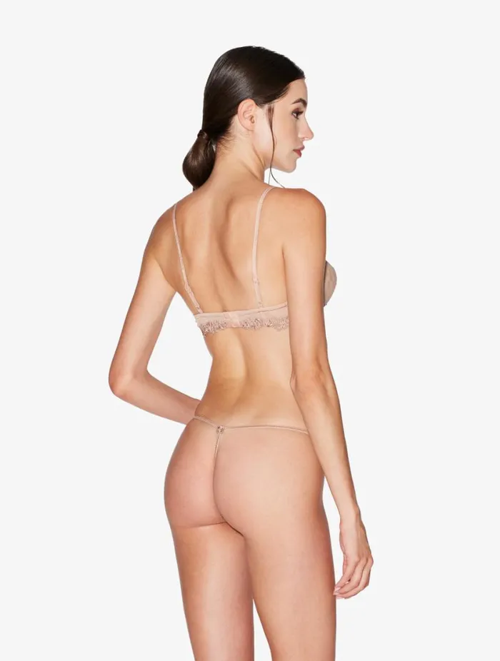 Triangle Bra In Sand Stretch Tulle Lingerie La Perla Triangle