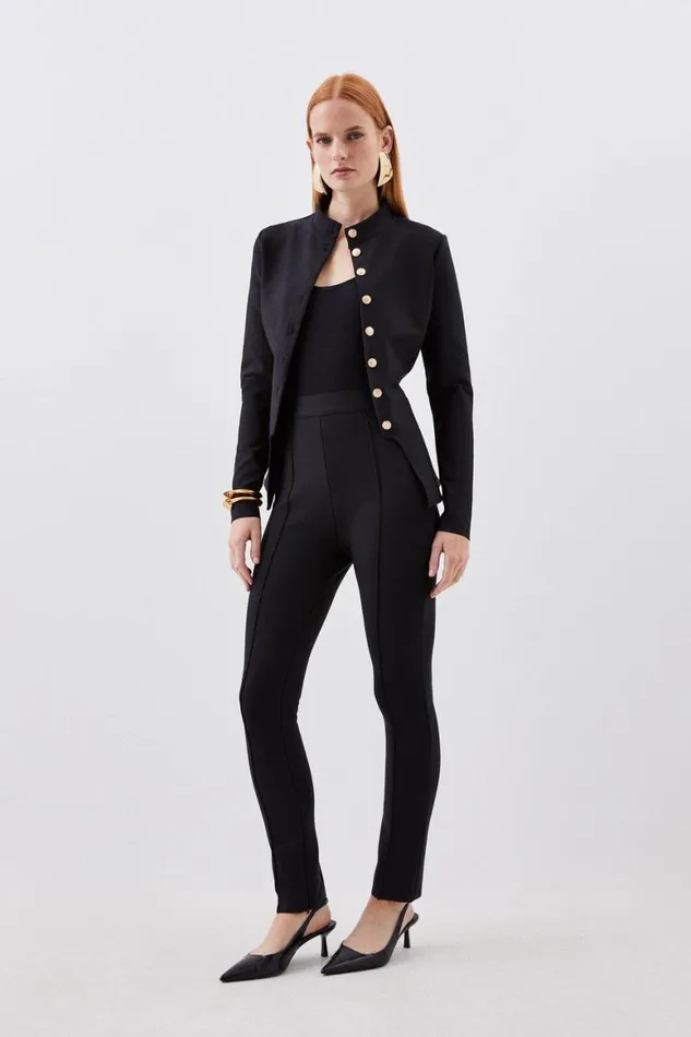 Trousers Women Karen Millen Figure Form Bandage Knit Trousers Black