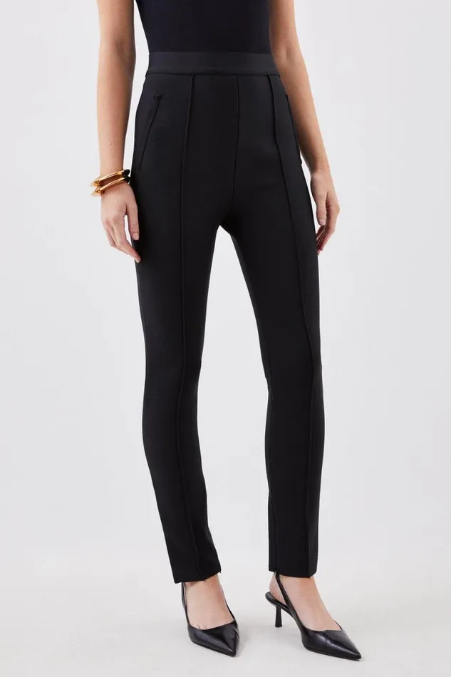 Trousers Women Karen Millen Figure Form Bandage Knit Trousers Black