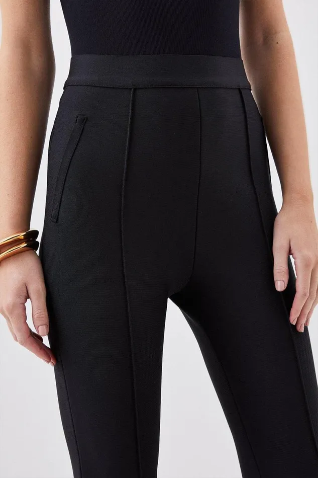 Trousers Women Karen Millen Figure Form Bandage Knit Trousers Black