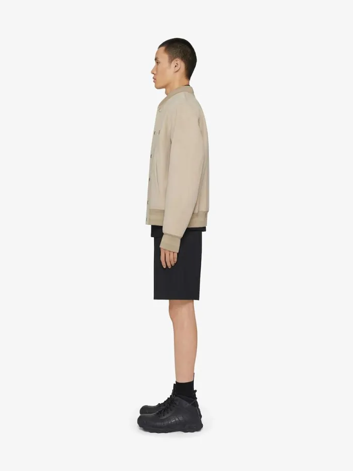 Varsity Jacket In Grained Nubuck With 4g Detail Beige Men Givenchy Coats and Jackets
