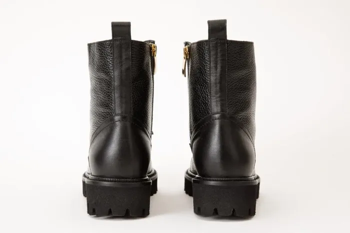 Vinci Leather Boots and Booties The Belgrad Black Leather LaceUp Ankle Boot With A Side Zipper 8211 Women