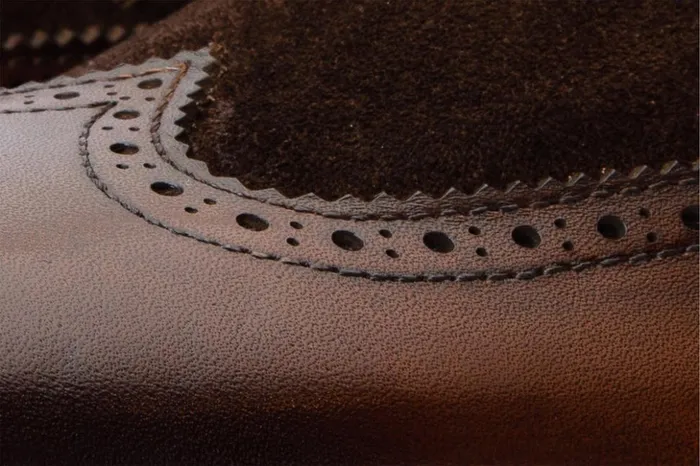 Vinci Leather Boots The Albus Brown Leather and Suede Double Strap Monk Brogue Boot 8211 Men