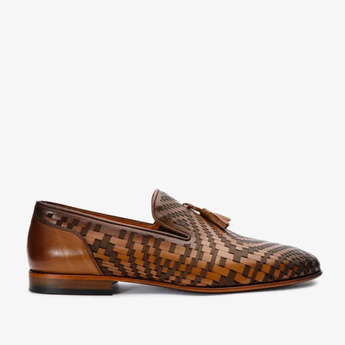 Vinci Leather Dress Shoes The Meram Brown Leather Tassel SlipOn Loafer Shoe 8211 Men Vinci Leather Dress Shoes The Meram Brown Leather Tassel SlipOn Loafer Shoe 8211 Men