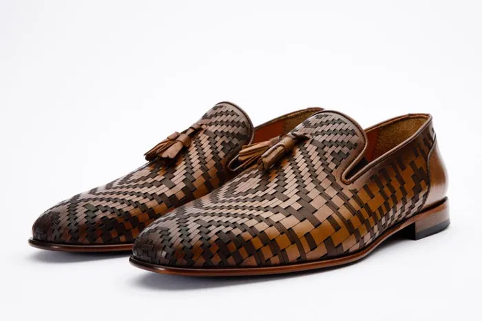 Vinci Leather Dress Shoes The Meram Brown Leather Tassel SlipOn Loafer Shoe 8211 Men
