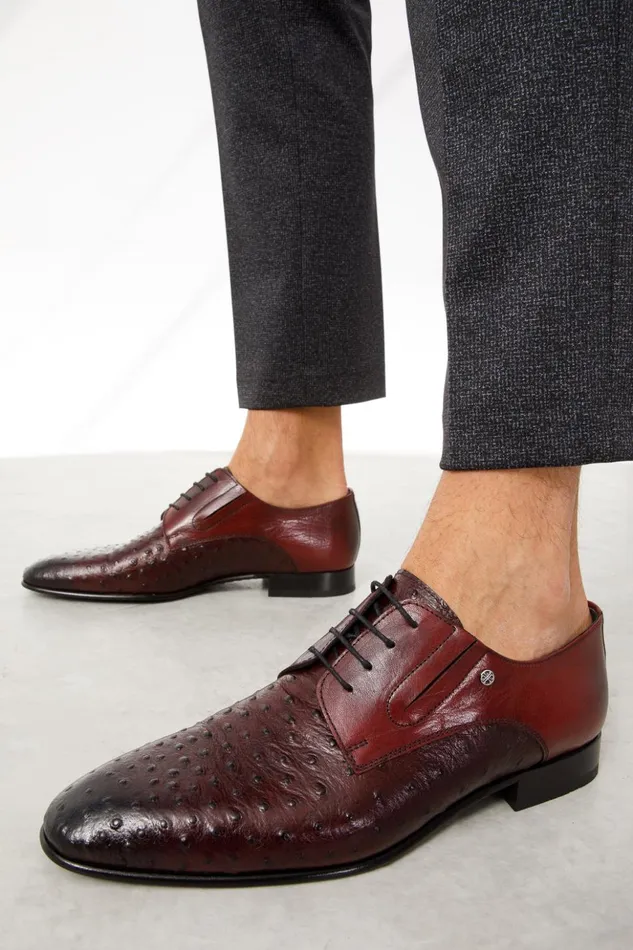 Vinci Leather Dress Shoes The Porto Alegre Burgundy Leather Derby Shoe 8211 Men